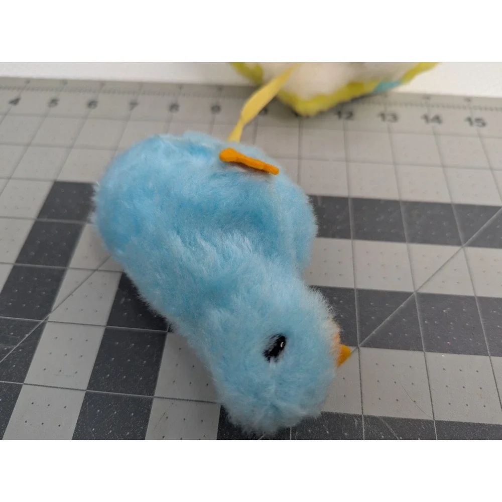Eden Blue Bird Rattle‎ Plush Nest Yellow 7 Inch Vintage Paper Tag Stuffed Animal